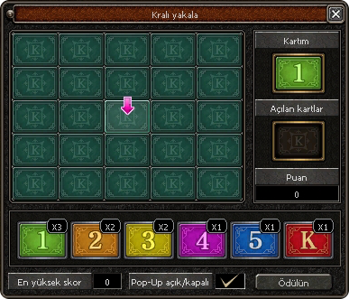 Kralı Yakala penceresi