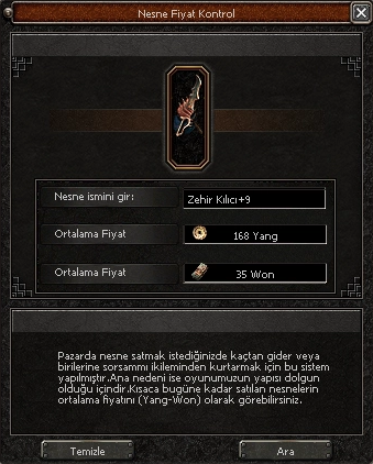 Nesne Fiyat Kontrol, adım 3